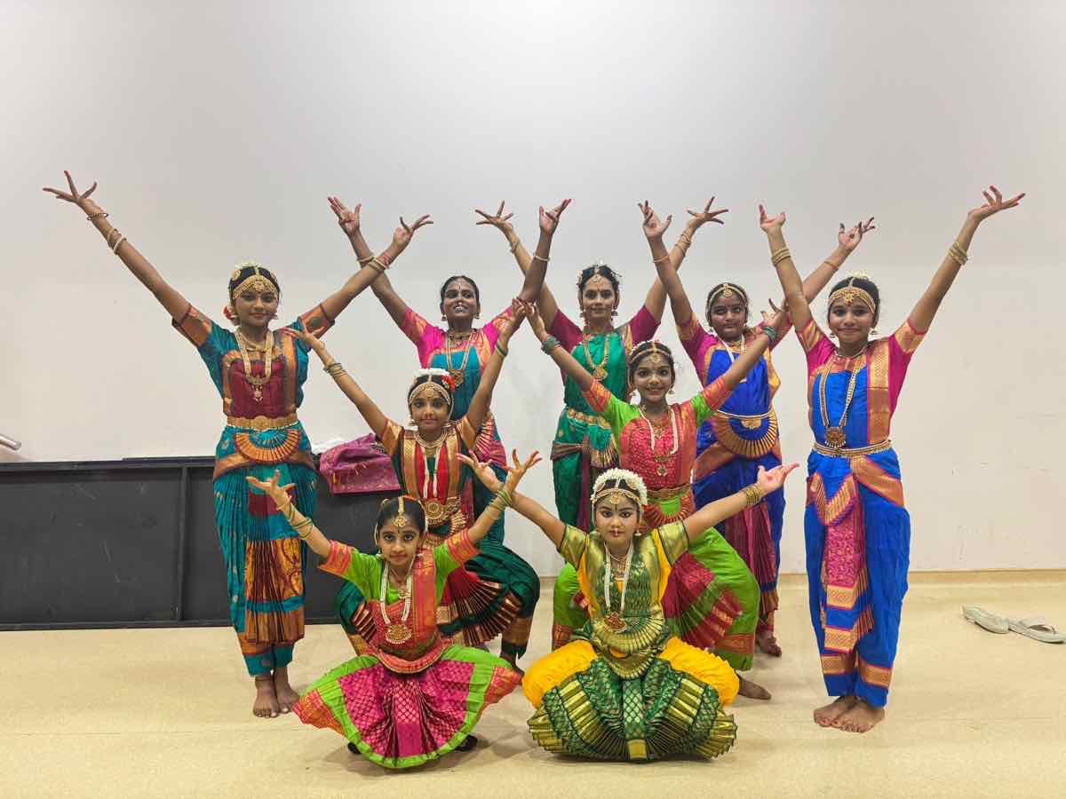 Bharathanatyam group performance at Aarudhra Dance School Singapore